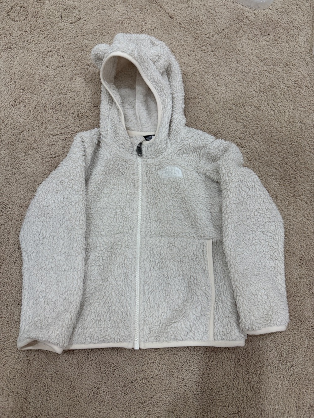 The North Face Kids Sherpa Hoodie Jacket - Cream